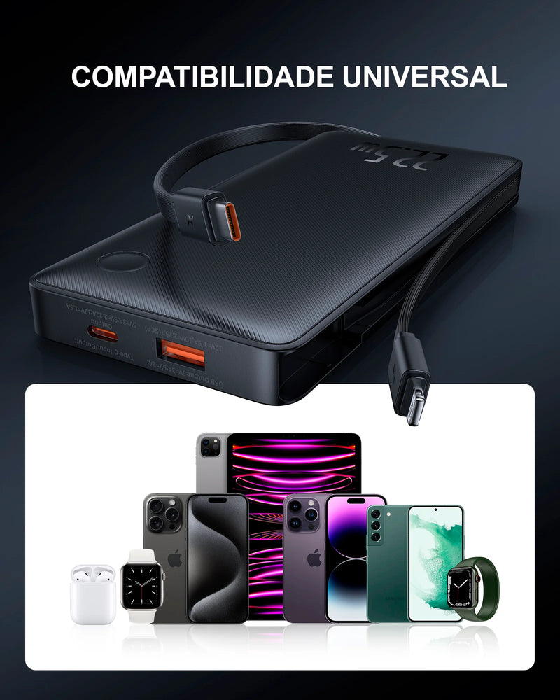 Power Bank Baseus Airpow Lite 10000mAh – Carregamento Rápido 22.5W