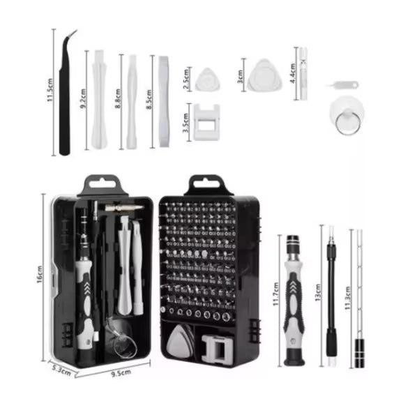 Kit de Ferramentas de Precisão 115 em 1 – TotalFix Pro™