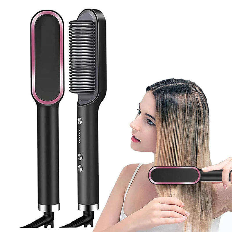 Escova Elétrica Alisadora  – Cabelos Lisos e Brilhantes em Minutos!