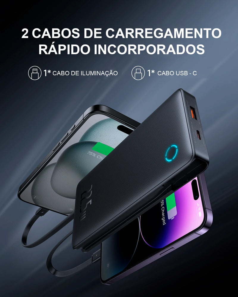 Power Bank Baseus Airpow Lite 10000mAh – Carregamento Rápido 22.5W