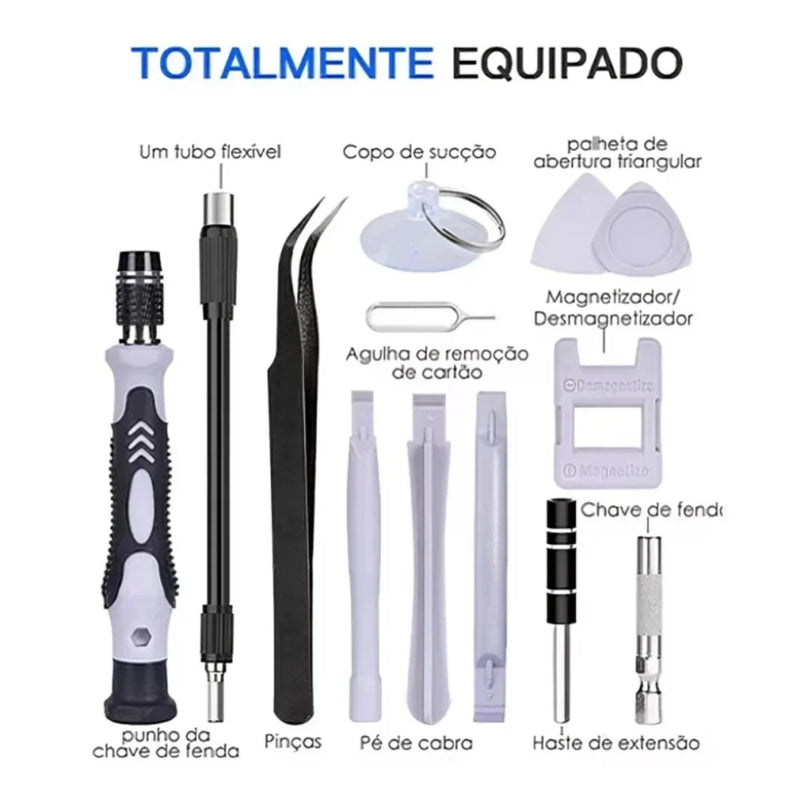 Kit de Ferramentas de Precisão 115 em 1 – TotalFix Pro™